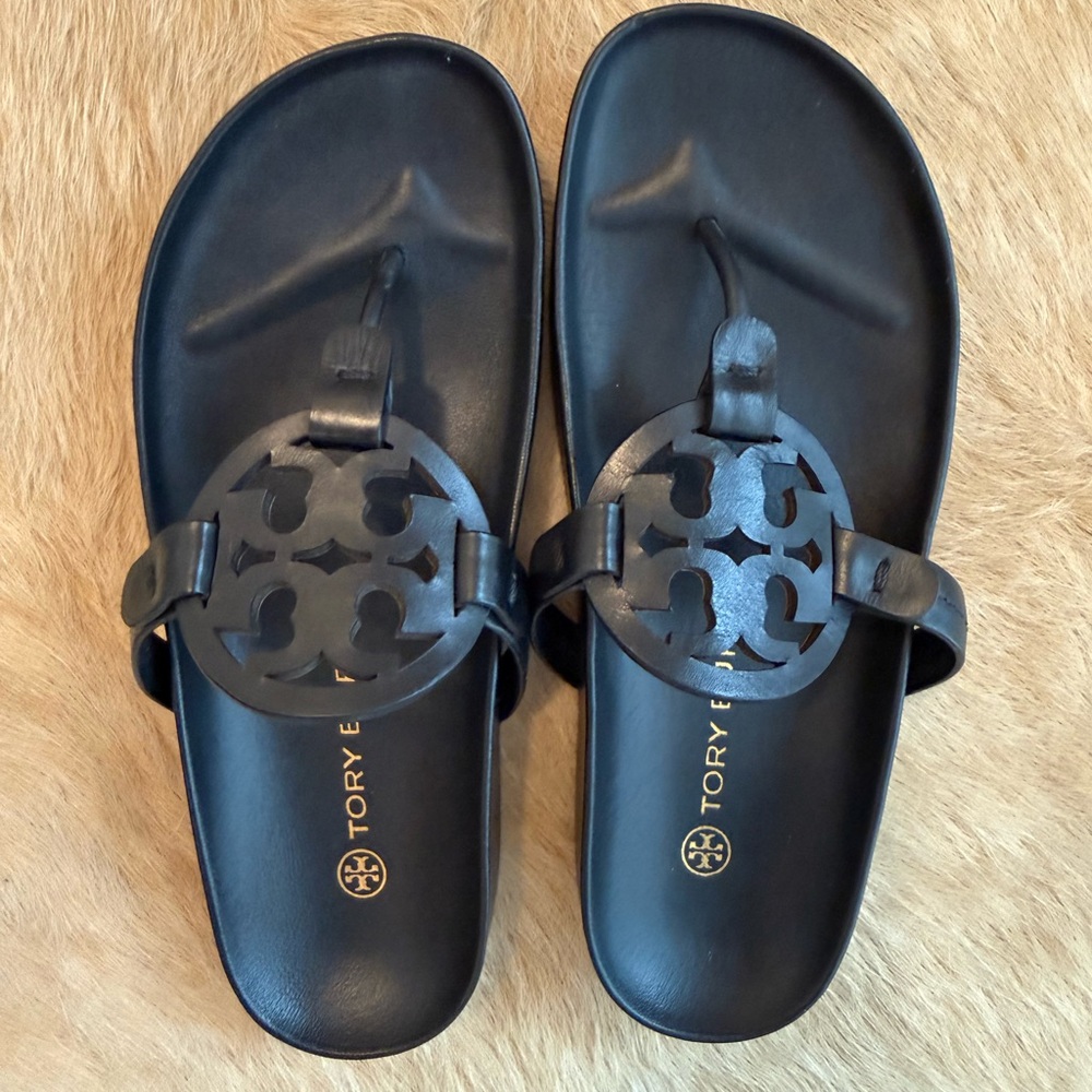 Tory Burch Black Miller Cloud Sandals - Picture 3 of 9